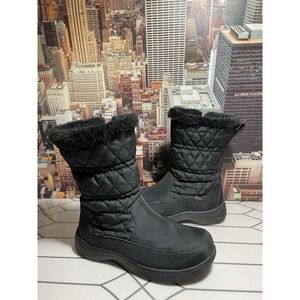 •Women's LL Bean  Black Prima-loft 296497 Winter Commuter Snow Boots Sz 8
